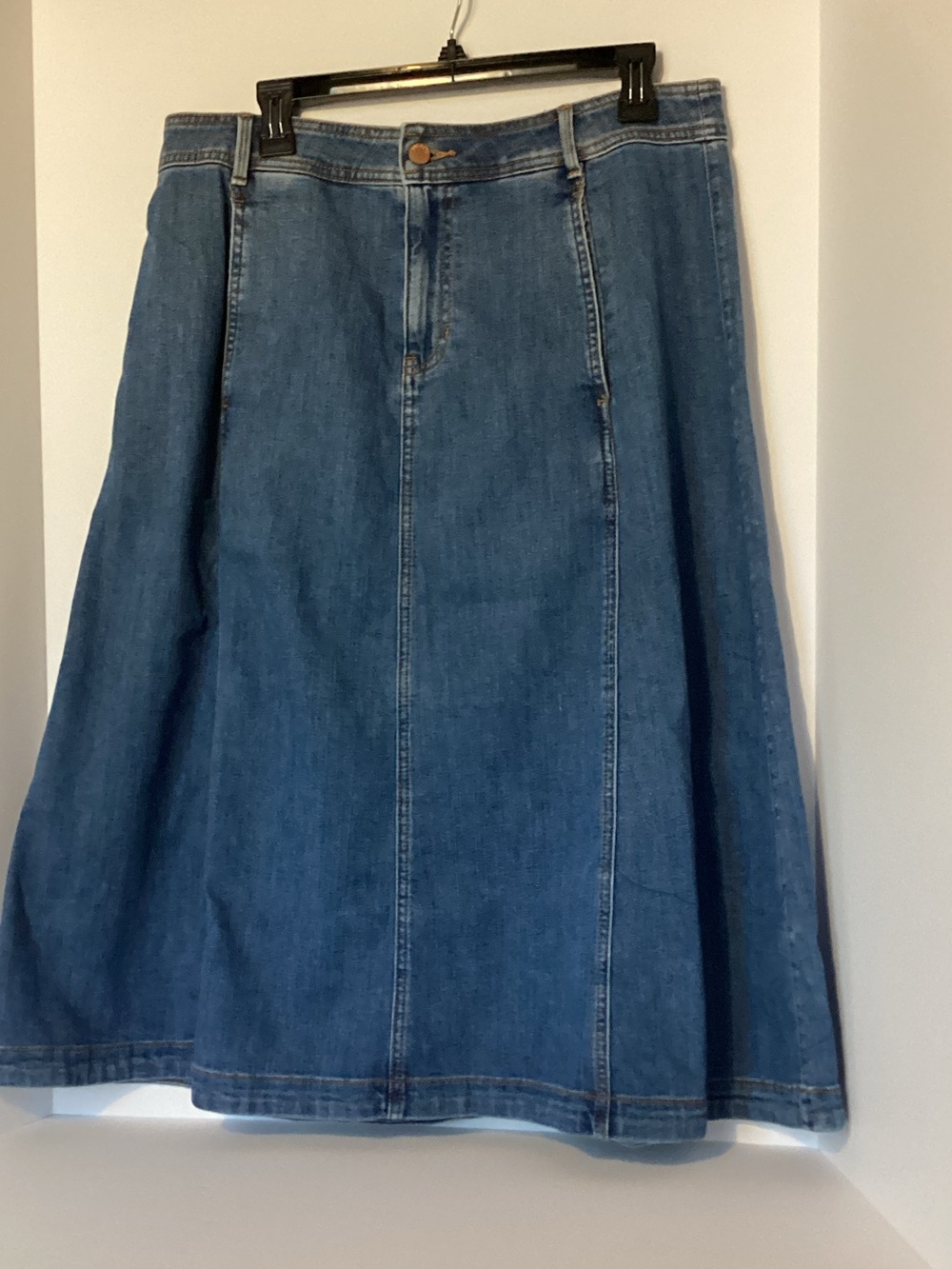 Talbots Medium Blue A-Line Denim Skirt
